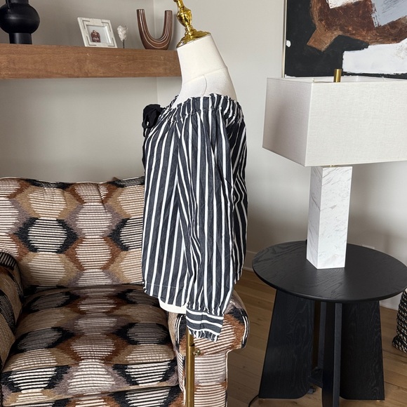 J.Crew Off Shoulder Striped Bow Top - Picture 6 of 8